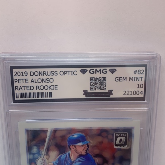 2019 Donruss Optic Pete Alonso Rated Rookie #82 GMG Graded 10 (MISC7) - Picture 3 of 3